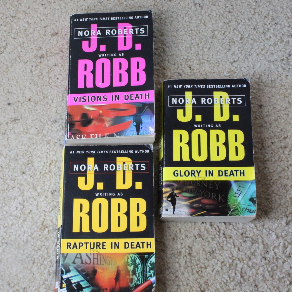 J. D. Robb In Death Series Lot 3 Books Rapture Visions Nora Roberts Mystery